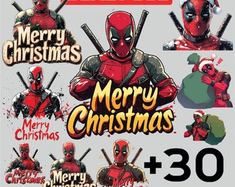 Christmas Masked Hero PNGs | Digital Sublimation Files for Crafts & Gifts