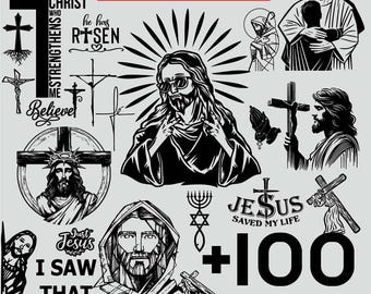 Kristen Jesus SVG-paket | Religiösa och inspirerande designer för Cricut och laserskärning