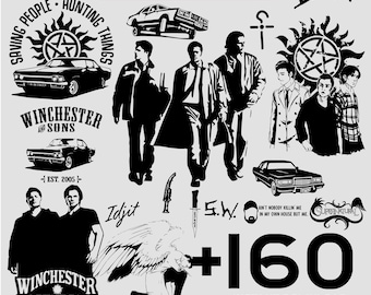 Demon Hunter SVG PNG Bundle | Occult Symbols & Brothers SNatural for Cricut