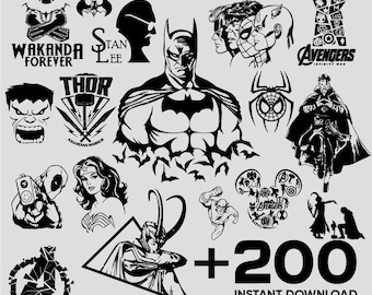 Superhero Team  SVG PNG Bundle | Digital Files for Cricut & Laser Cut