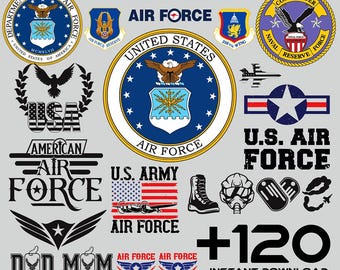 Air Force SVG Clipart Bundle, Patriotic Aviation Graphics