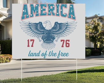 America 250 Yard Sign, 1776–2026 Patriotic Lawn Decor, Semiquincentennial Outdoor Sign, USA 250th Anniversary Yard Decoration