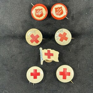 1910s 20s アメリカンレッドクロス ピンズ 30個セット ビンテージ Wwi Red Cross Pin - Etsy