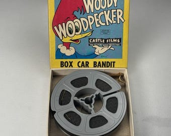 Vintage Woody Woodpecker “Box Car Bandit” 8mm Film Castle Films w/ Box