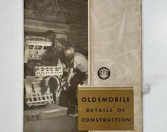 1930 Oldsmobile Details of Construction Factory Fold-Out Technical Brochure GM