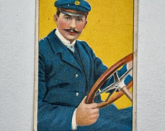 1911 T36 Auto Drivers Victor Demogeot Mecca Cigarettes Tobacco Card Mercedes
