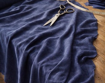 Navy Cupro-Stoff Weich drapierender Luxusstoff Atmungsaktiver Naturstoff für Kleidhosen Bluse Nähen Stoff 150 cm Breite