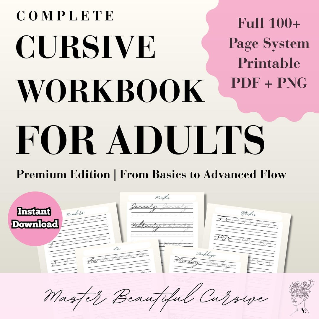 Complete Cursive Handwriting Workbook for Adults | Learn Cursive ...