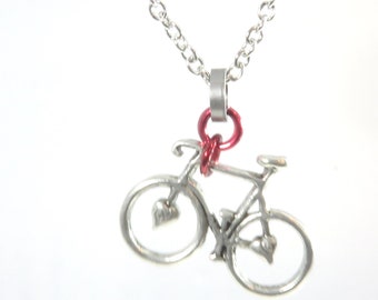 Wheel Love Bicycle Necklace