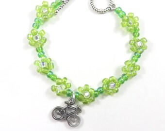 Beaded Bicycle bracelet (5.5 - 6.5 inches)