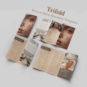 Luxury Tri-Fold Brochure | Spa & Beauty Salon Template | Elegant Minimal Design