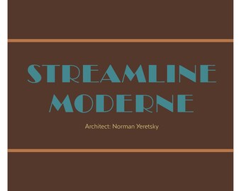 Eleganckie linie, prędkość i amerykański sen: plakat Normana Yeretsky'ego Streamline Moderne