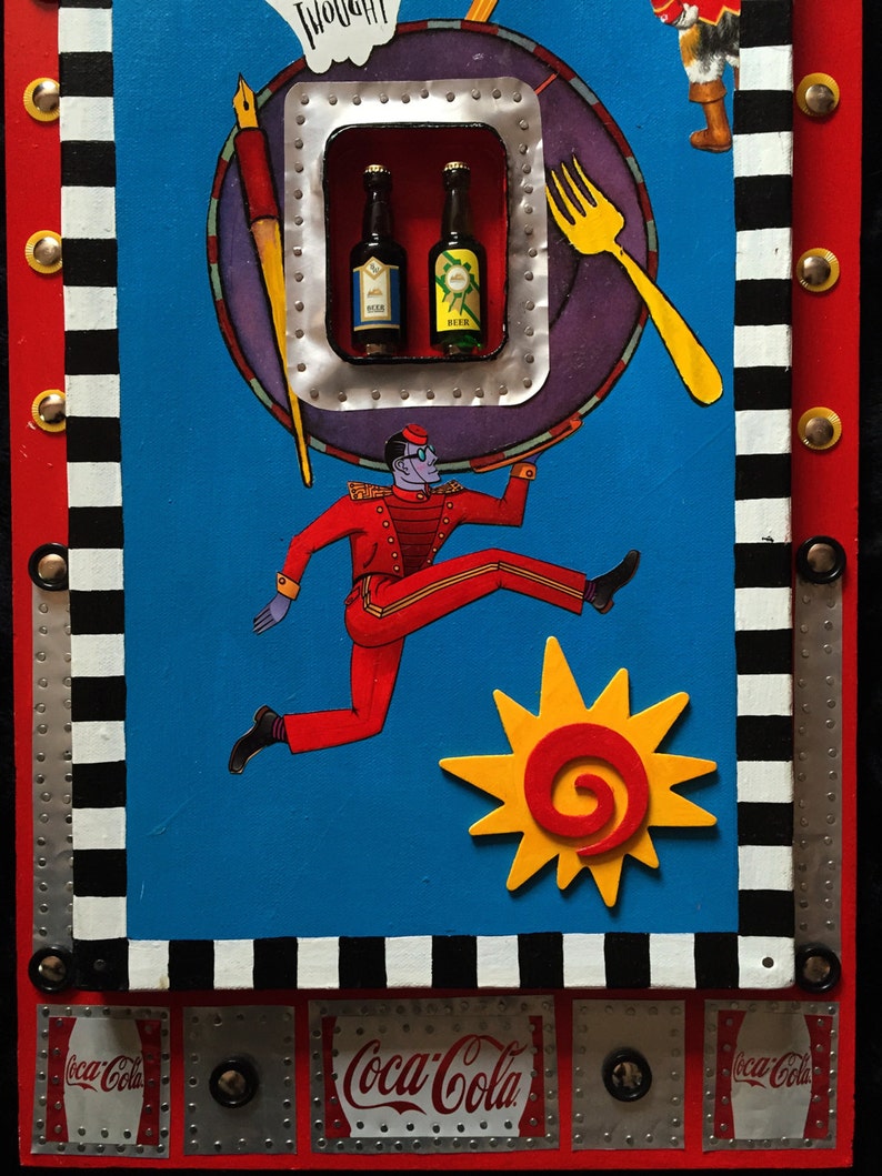 Recycled Wooden Wall Art Mixed Media Assemblage Etsy