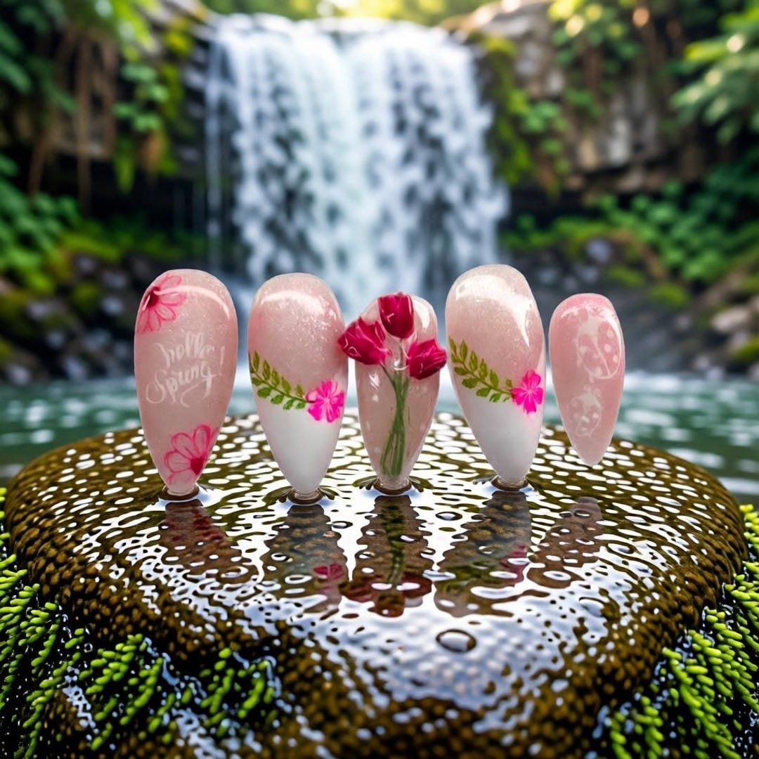 3D Tulip Spring Nail Set - Etsy