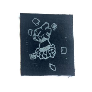 Animal jam inspired handmade linoprint patches party hat