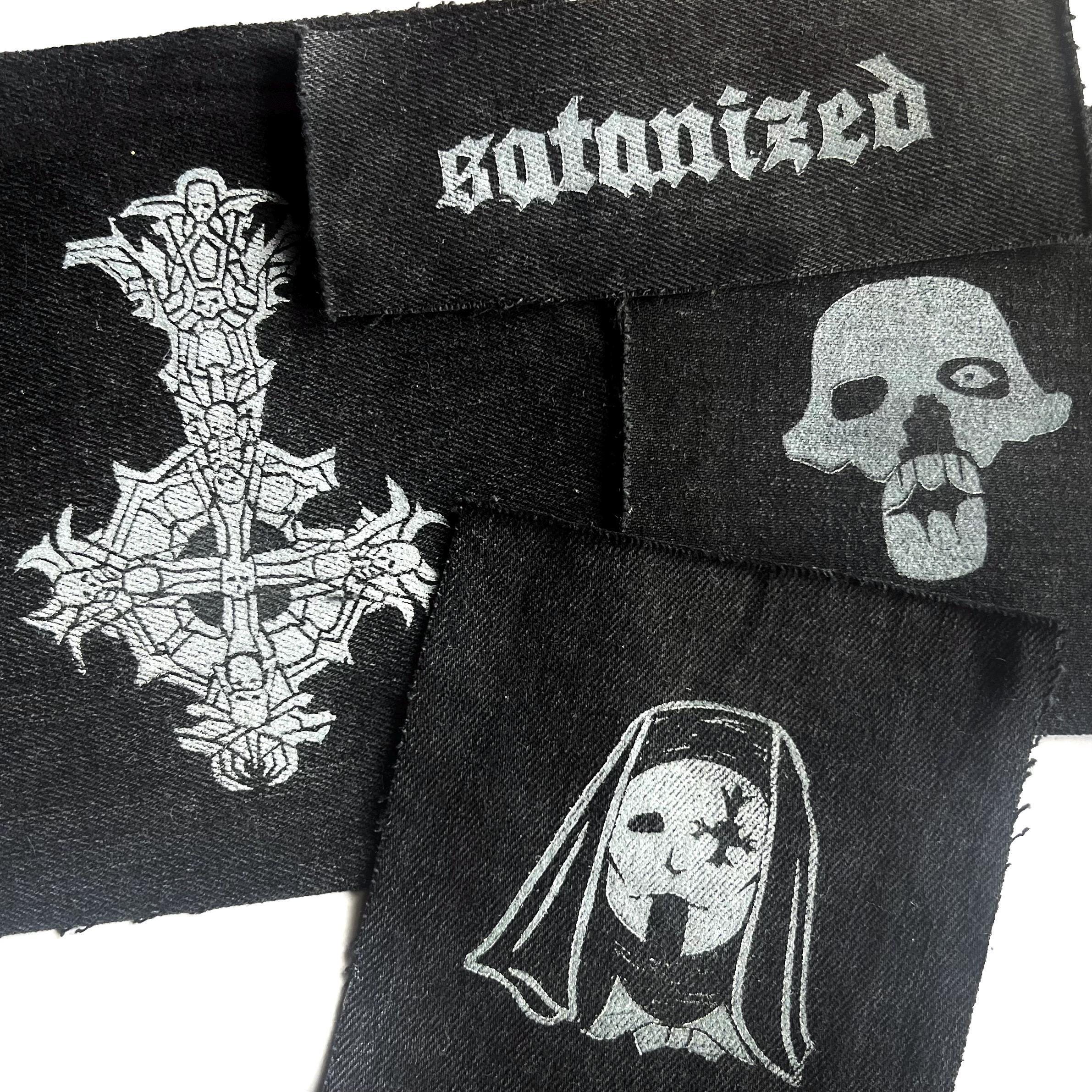 Ghost Band Skeleta Inspired Handmade Linoprint Patches - Etsy