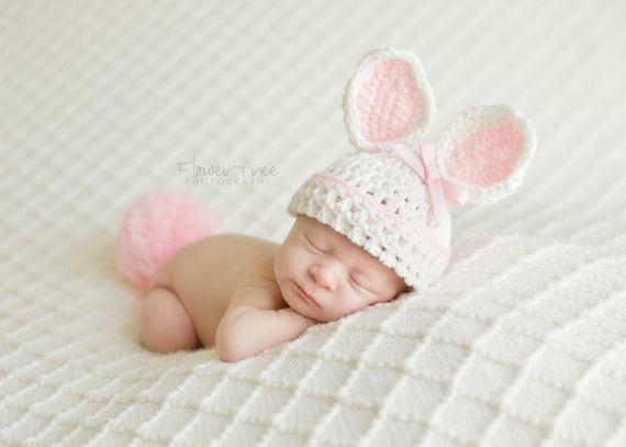 Newborn Bunny Hat Newborn Photo Prop 