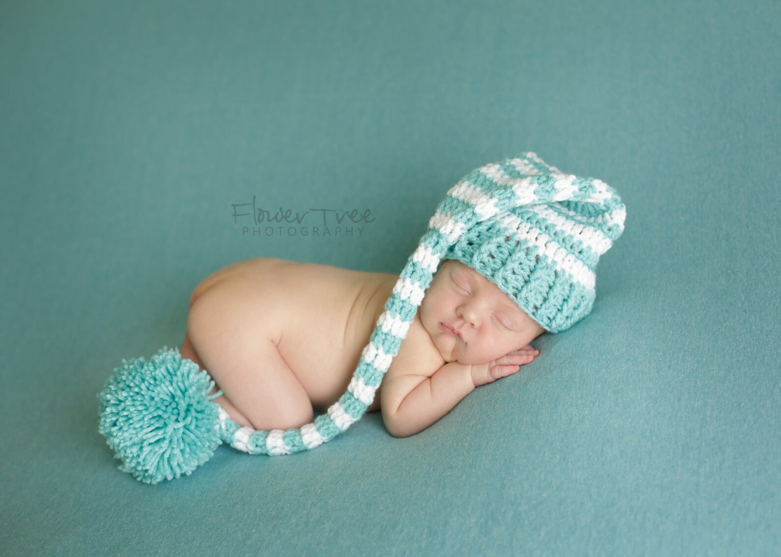 Newborn Elf Hat Newborn Pom Pom Hat Long Tail Hat Sleepy Etsy