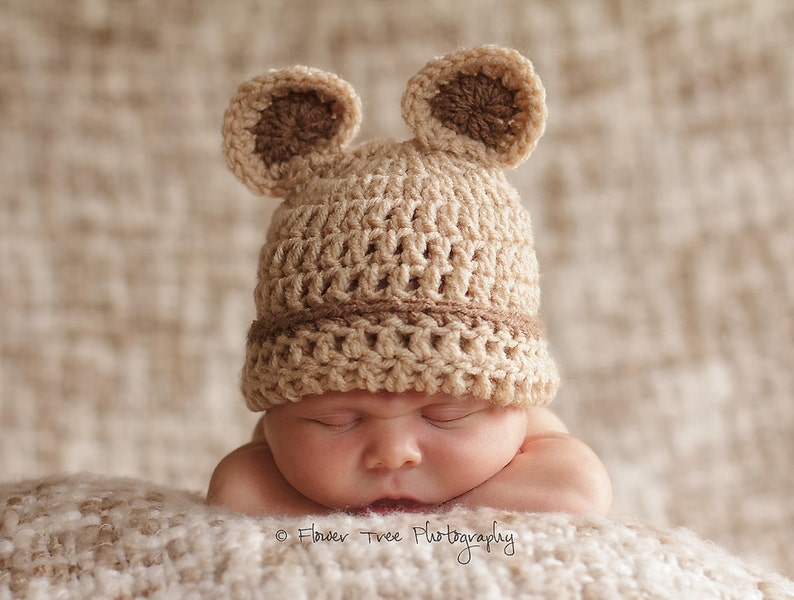 Baby Bear Hat - Beige main image 1