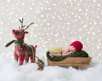 Newborn Christmas Beanie, Newborn Photo Prop, Red Christmas Hat, Newborn Crochet Hat, Simple Red Santa Hat, Holiday Hat For Baby, Infant Hat