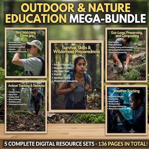 High School Environmental Science Curriculum | Homeschool STEM Nature Unit Studies | Meteorology & Wilderness Bundle