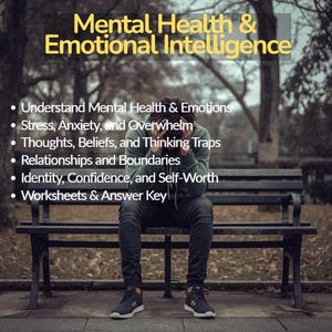 Teen Mental Health Curriculum | Emotional Intelligence & Stress Management Guide | High School SEL Unit Study