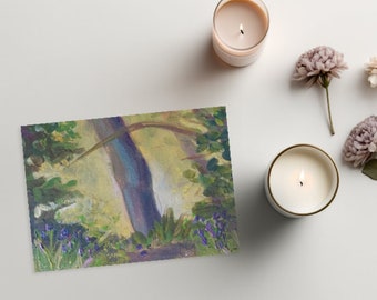 Klokje kunst | Bluebell bos schilderij | Boshyacinten | Boskunst