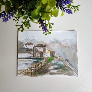 オリジナル水彩画川にかかる石橋1900 年頃作者不明 - Etsy 日本 オリジナル水彩画川にかかる石橋1900 年頃作者不明 - Etsy 日本