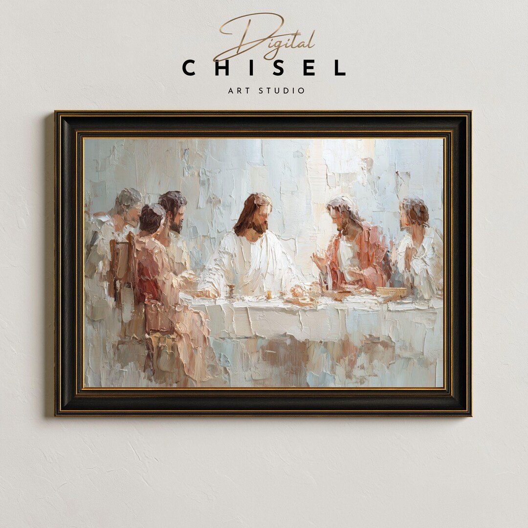 Last Supper Oil Painting | Jesus and Disciples Wall Art | Christian ...