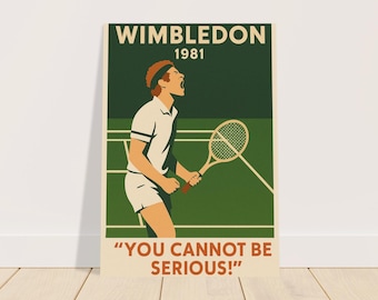 ジョン・マッケンローが1981年にウィンブルドンで優勝 - Etsy 日本