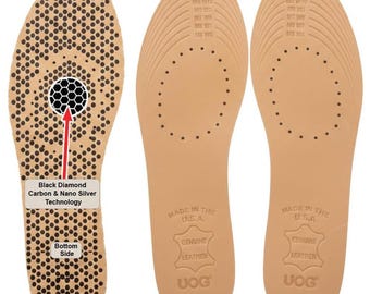 Cowhide Leather Insoles: Ultra-Thin Odor Control, Made in USA