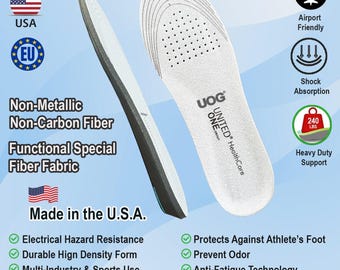 1 Pair Memory Foam Shoe Insoles – Odour Control – Unisex – Same Day Dispatch