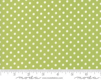 Little Snippets by Bonnie and Camille - Dot - Green - Moda 55185 14 - REMNANT