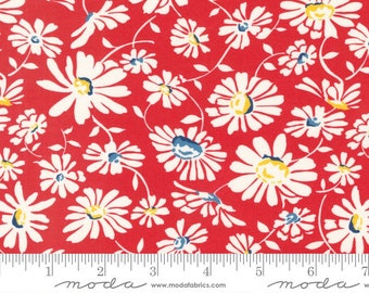 Sweet Melodies by American Jane - Red - Daisies - Moda  21811 12 - REMNANT