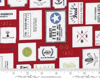 Graze by Sweetwater - Farm Fresh Novelty - Red  - Moda 55600 16 - REMNANT