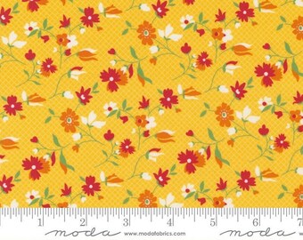 Story Time by American Jane - Floral - Yellow - Moda 21793 14 - REMNANT