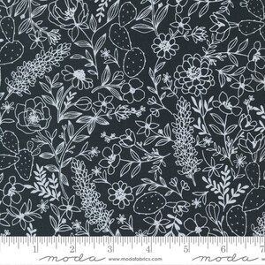 Hey Yall by Alli K Designs - Wildflowers - Black/White - Moda 11513 15 - REMNANT