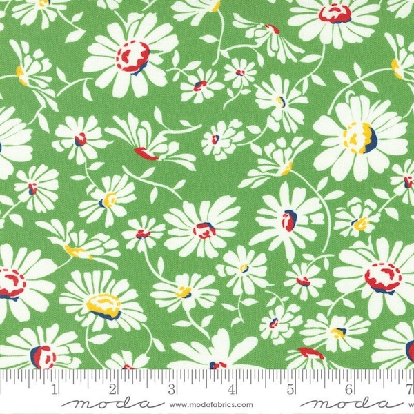 Sweet Melodies by American Jane - Green - Daisies - Moda  21811 15