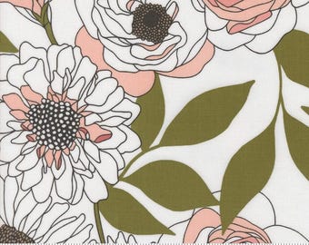 Botany by Alli K Designs - Cabbage Rose Lrg Floral - Multi - Moda 11550 11 - REMNANT