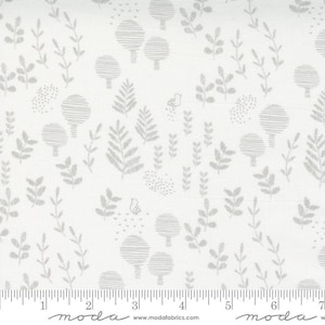 Little Ducklings by Paper and Cloth - Trees/Leaves - White - Moda 25104 11