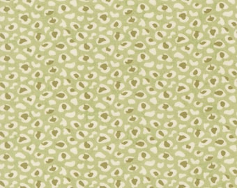 Fieldrush by Basic Grey - Wild Flower Leopard Print - Lt Green - Moda 30785 12