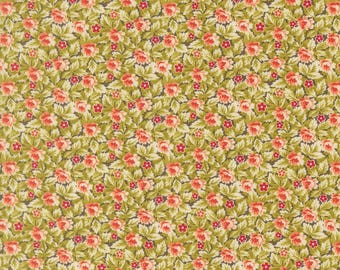 Butternut and Sage by Fig Tree & Co - Mums and Posies - Dk Green - Moda 35443 30