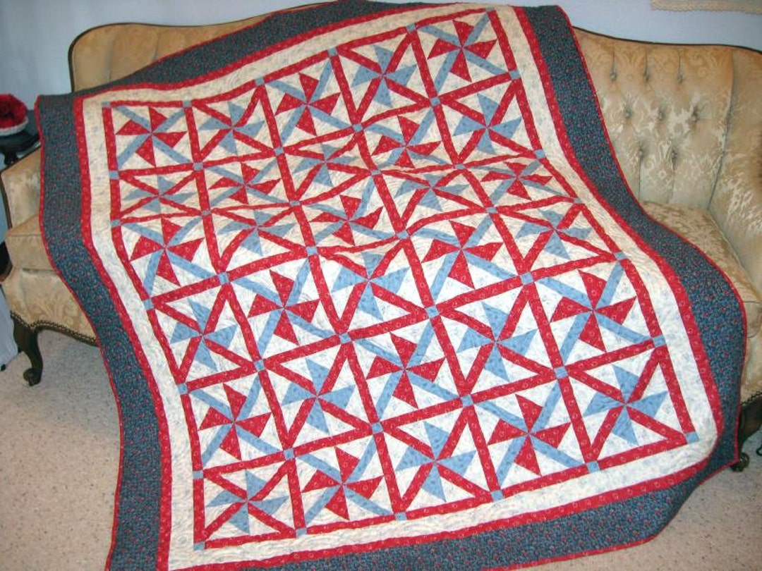 Spinning Wheel Quilt Pattern Etsy