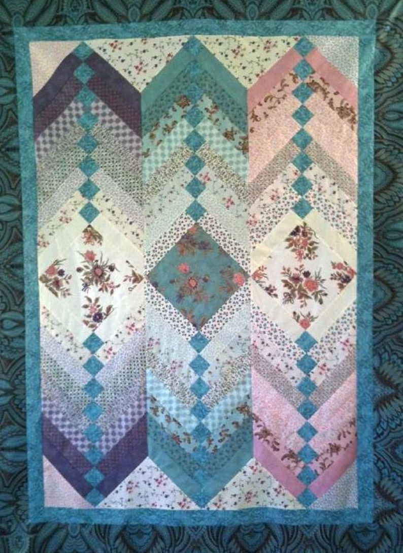 Jelly Roll French Braid Quilt Pattern Downloadable Version image 2