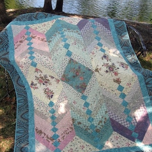 Jelly Roll French Braid Quilt Pattern Downloadable Version image 1