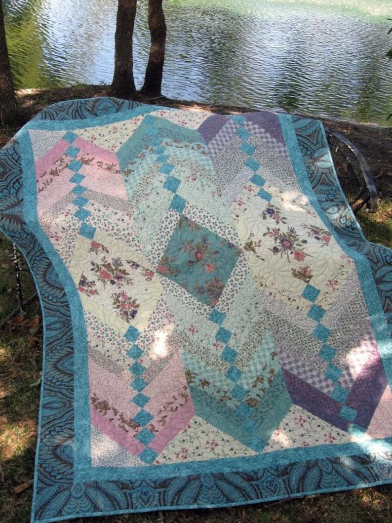 Jelly Roll French Braid Quilt Pattern Downloadable Version image 1