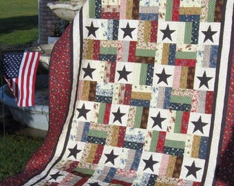Stars and Stripes  -  A Jelly Roll Quilt Pattern - Downloadable Version