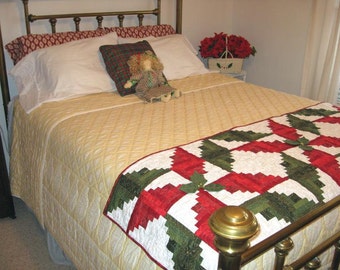 Poinsettia Bed Warmer/Table Runner Pattern - Downloadable Version