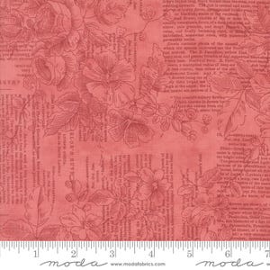 Muse by 3 Sisters - Poetry of Flowers - Red - Moda 44392 13