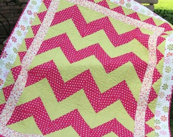 Fröhliches Chevron Quilt Muster - Herunterladbare Version